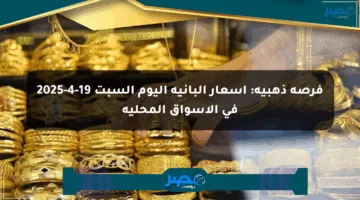 فرصة ذهبية: أسعار البانية اليوم السبت 19-4-2025 في الأسواق المحلية